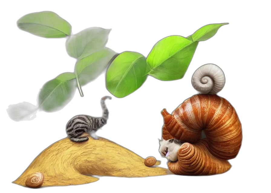 food, animal, photorealistic, concept art, 3d render, earth tones, combination, snail transparent PNG cut-out