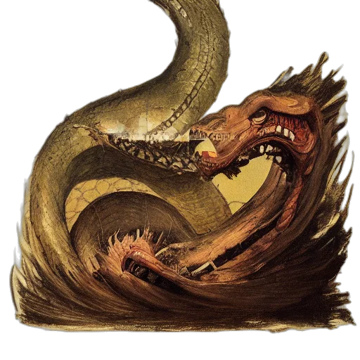 dragon, creature, animal, hair transparent PNG cut-out