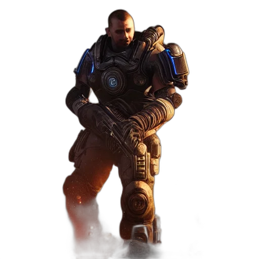 weapon, robot, face, concept art transparent PNG cut-out