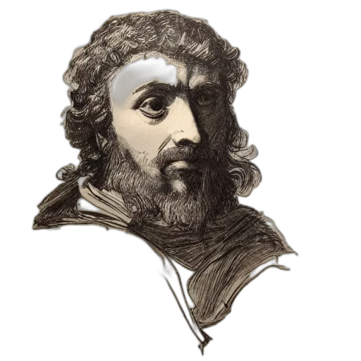face, staff, mask, photorealistic, oil painting, concept art, fantasy art, guercino transparent PNG cut-out