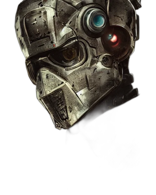 robot, mask, face, weapon transparent PNG cut-out