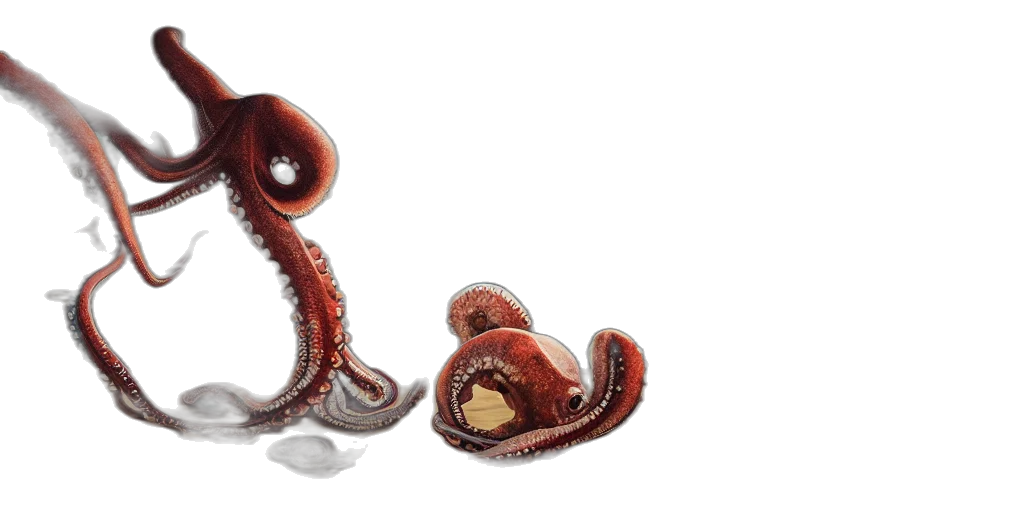 jewelry, 3d render, concept art, kitchen, full, big, octopus, realistic transparent PNG cut-out