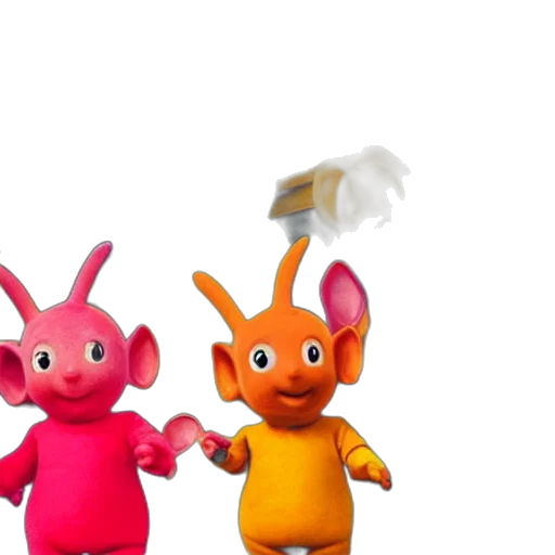 3d render, concept art, pikmin, teletubbies transparent PNG cut-out