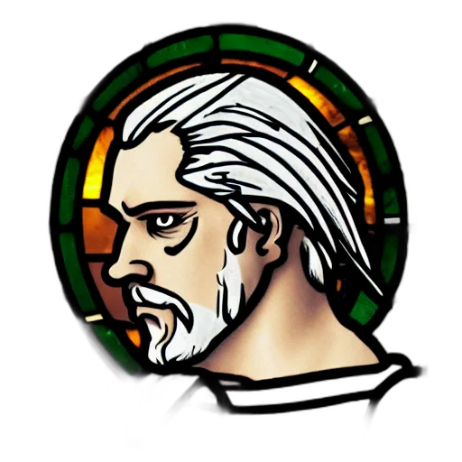 face, staff, comic book art, cartoon, pixel art, fantasy art, side, view transparent PNG cut-out