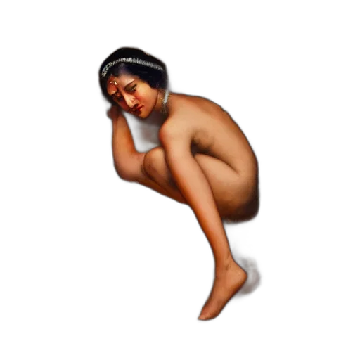 jewelry, pixel art, photorealistic, 3d render, concept art, hindu, women, sleeping transparent PNG cut-out