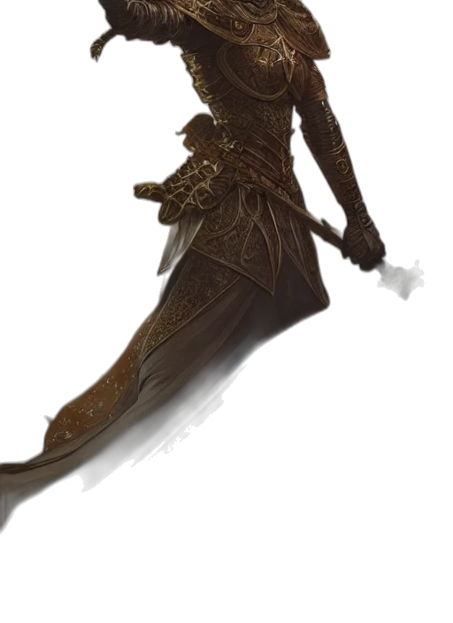 sword, staff, weapon, dress, concept art, fantasy art, comic book art, 3d render transparent PNG cut-out