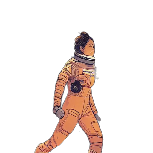 robot, mask, jacket, staff transparent PNG cut-out