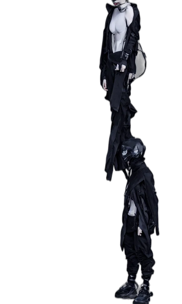staff, umbrella, robot, jacket transparent PNG cut-out