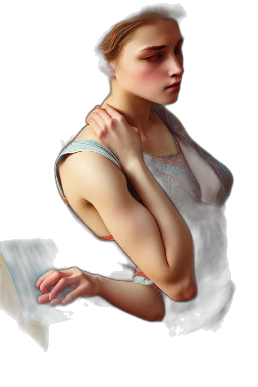dress, jewelry, staff, hat transparent PNG cut-out