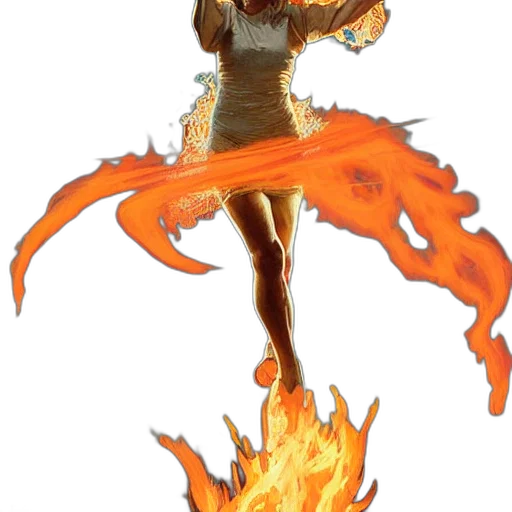 staff, dragon, dress, concept art transparent PNG cut-out