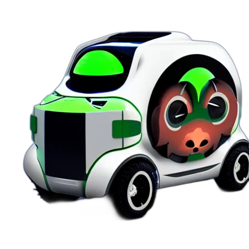 robot, car, concept art, 3d render transparent PNG cut-out