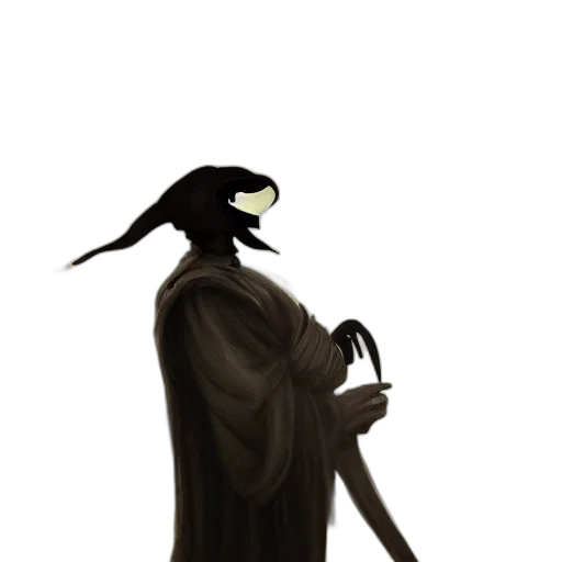 staff, creature, hat, mask, concept art, fantasy art, pixel art, watercolor transparent PNG cut-out