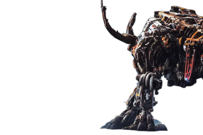 robot, creature, concept art, 3d render, bristleback, machine, mecha, animal transparent PNG cut-out