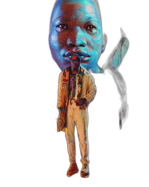 staff, mask, face, creature, concept art, 3d render, photorealistic, cartoon transparent PNG cut-out