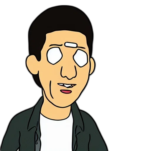 jacket, cartoon, comic book art, concept art, 3d render, ross, geller, friends transparent PNG cut-out