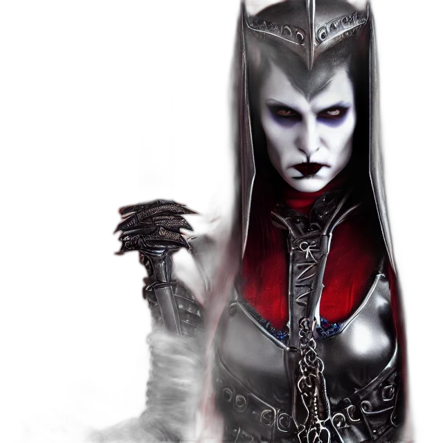 mask, fantasy art, concept art, comic book art, photorealistic, vampire, warrior, queen transparent PNG cut-out