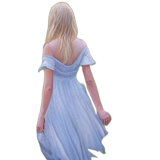 dress, fantasy art, concept art, photorealistic, watercolor, blue, pastel, blonde transparent PNG cut-out