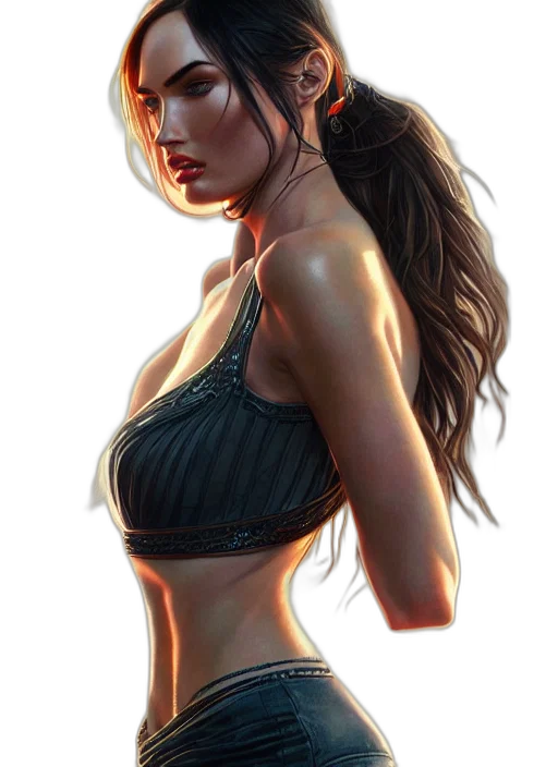 dress, face, fantasy art, concept art, photorealistic, comic book art, red, golden transparent PNG cut-out