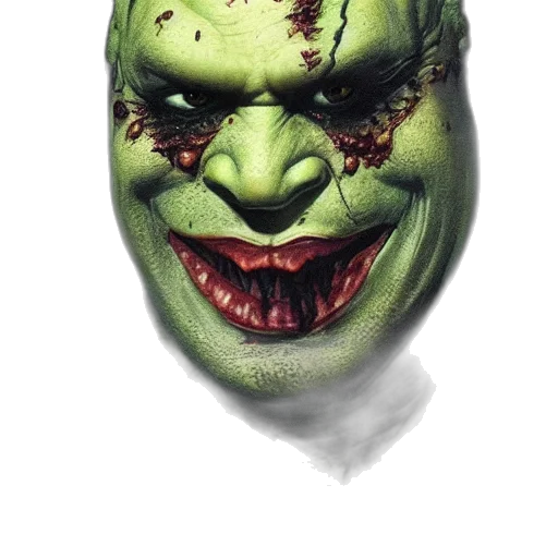 mask, face, creature, photorealistic transparent PNG cut-out