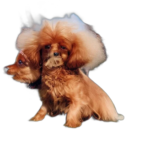 hair, animal, creature, crown, photorealistic, 3d render, closeup, image transparent PNG cut-out