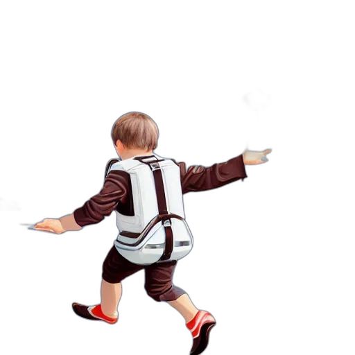 jacket, robot, staff, creature transparent PNG cut-out