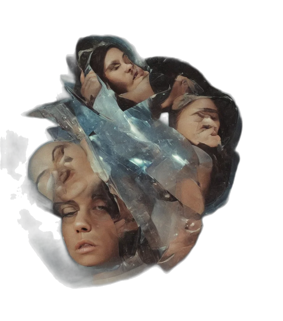 crown, mask, hair, face transparent PNG cut-out