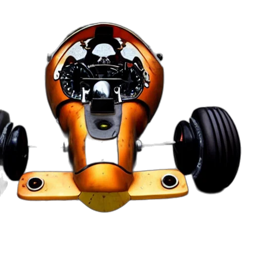 car, robot, 3d render, concept art, photorealistic, steampunk, formula, one transparent PNG cut-out