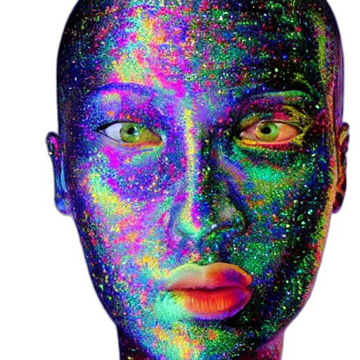 mask, face, robot, vaporwave transparent PNG cut-out