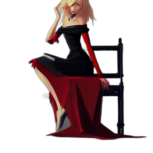 dress, staff, furniture, crown transparent PNG cut-out