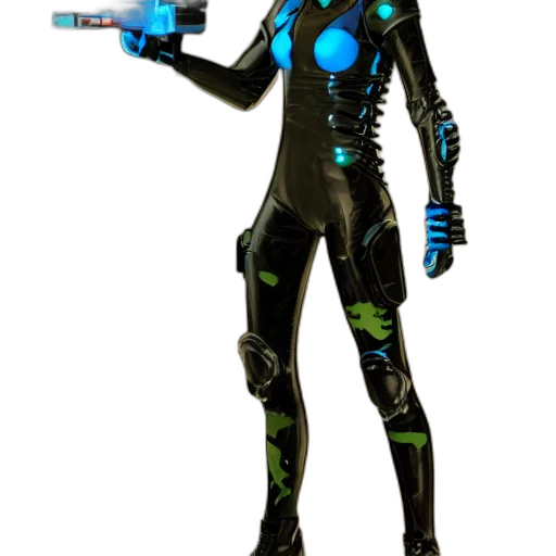 robot, weapon, staff, concept art, cyberpunk, 3d render, comic book art, outer space transparent PNG cut-out