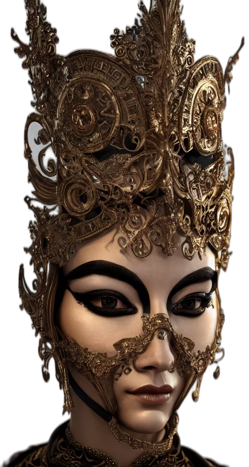 mask, crown, face, jewelry transparent PNG cut-out