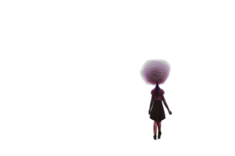 hair, creature, hat, staff transparent PNG cut-out