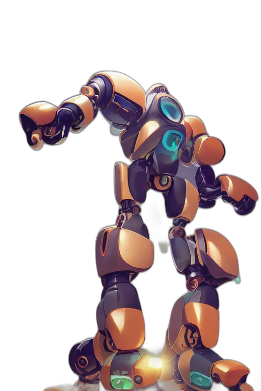 robot, weapon, concept art, 3d render transparent PNG cut-out