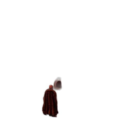 dress, jacket, creature, staff transparent PNG cut-out