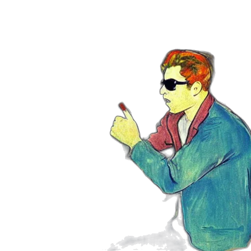 jacket, staff, cartoon, concept art, watercolor, comic book art, fire, red transparent PNG cut-out