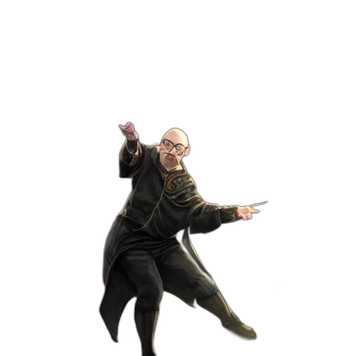 staff, jacket, creature, weapon transparent PNG cut-out