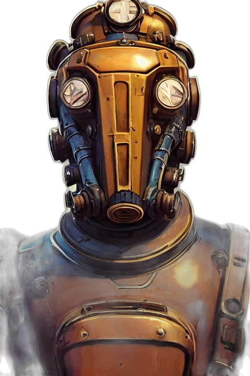 robot, mask, face, staff transparent PNG cut-out
