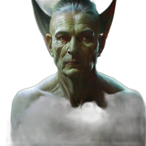 face, mask, creature, staff transparent PNG cut-out