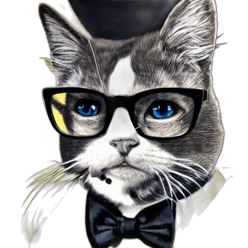 animal, staff, photorealistic, cartoon, fantasy art, comic book art, polaroid, aesthetic transparent PNG cut-out