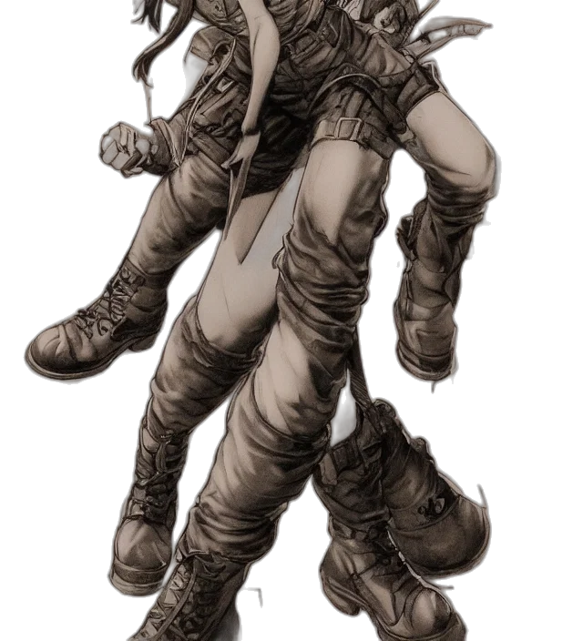 weapon, staff, concept art, comic book art, fantasy art, cyberpunk, monochrome, earth tones transparent PNG cut-out
