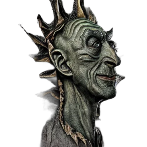 mask, crown, staff, face, concept art, 3d render, fantasy art, photorealistic transparent PNG cut-out