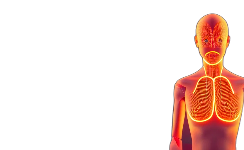 3d render, concept art, fire, mannequin transparent PNG cut-out