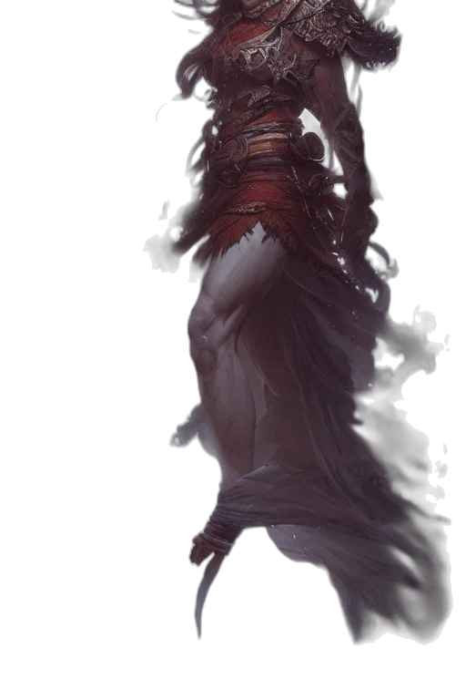 dress, sword, dragon, staff transparent PNG cut-out