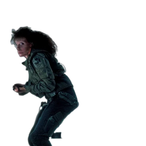 jacket, hair, concept art, cyberpunk, outer space, underwater, film, still transparent PNG cut-out