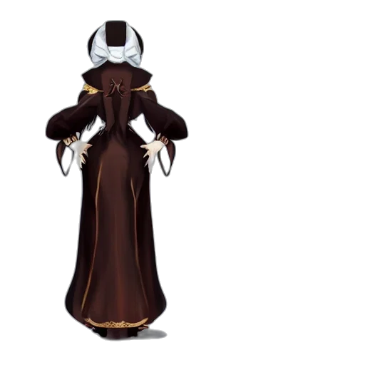 dress, staff, hat, robot transparent PNG cut-out
