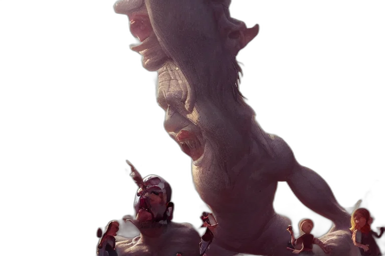 face, mask, creature, crown transparent PNG cut-out