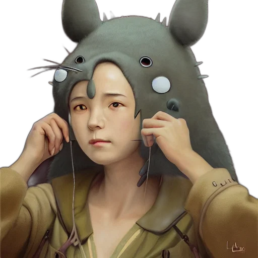 hat, creature, mask, crown, concept art, fantasy art, anime, photorealistic transparent PNG cut-out
