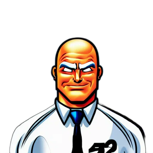 staff, face, jacket, comic book art transparent PNG cut-out