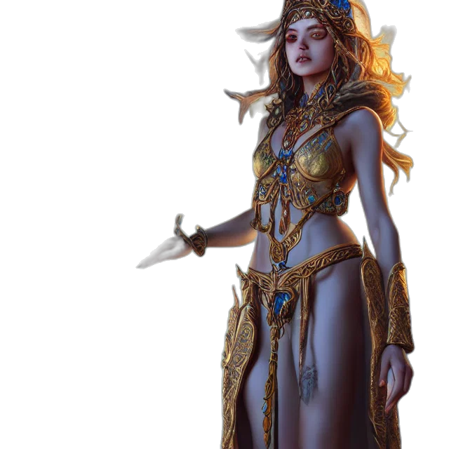 staff, jewelry, sword, fantasy art transparent PNG cut-out