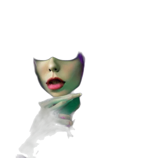 mask, face, robot, hat, 3d render, photorealistic, concept art, vaporwave transparent PNG cut-out